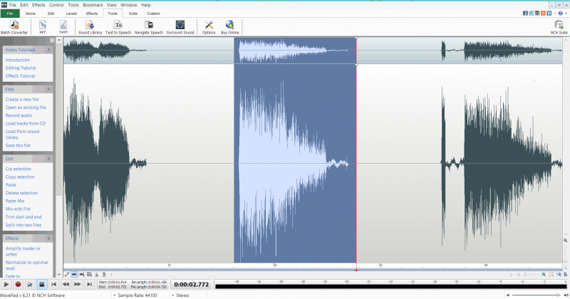 WavePad is a great free programme that can batch process