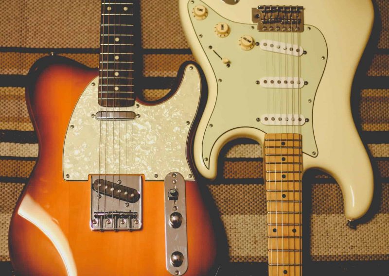 telecaster and stratocaster guitars