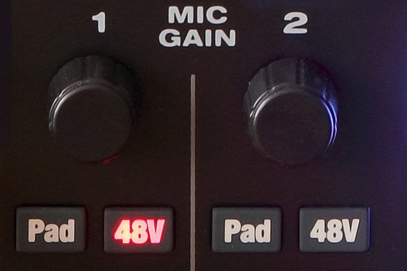 phantom power 48v on an audio interface