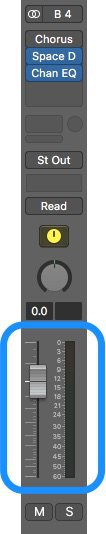 logic pro volume fader