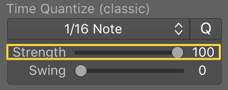 quantization strength setting