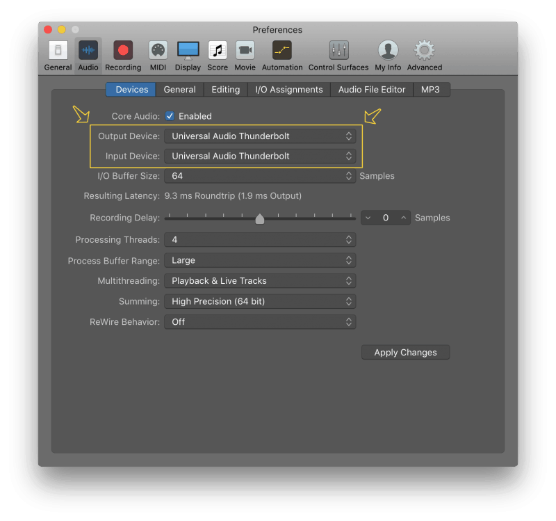 changing input and output devices