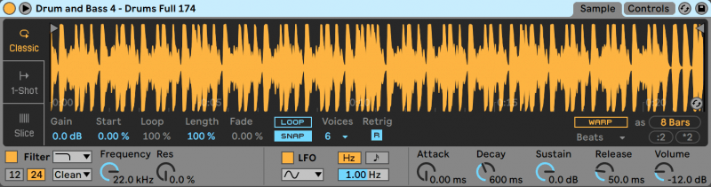 get pops out of sample chops ableton simpler